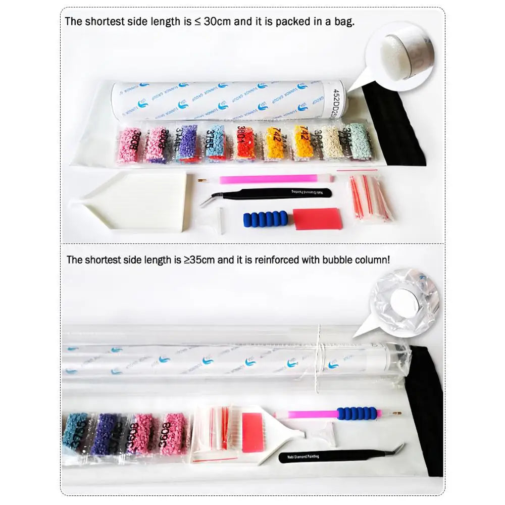 Set Diamond Painting – Peisaj de Iarnă cu Auroră, Mozaic Acrilic DIY