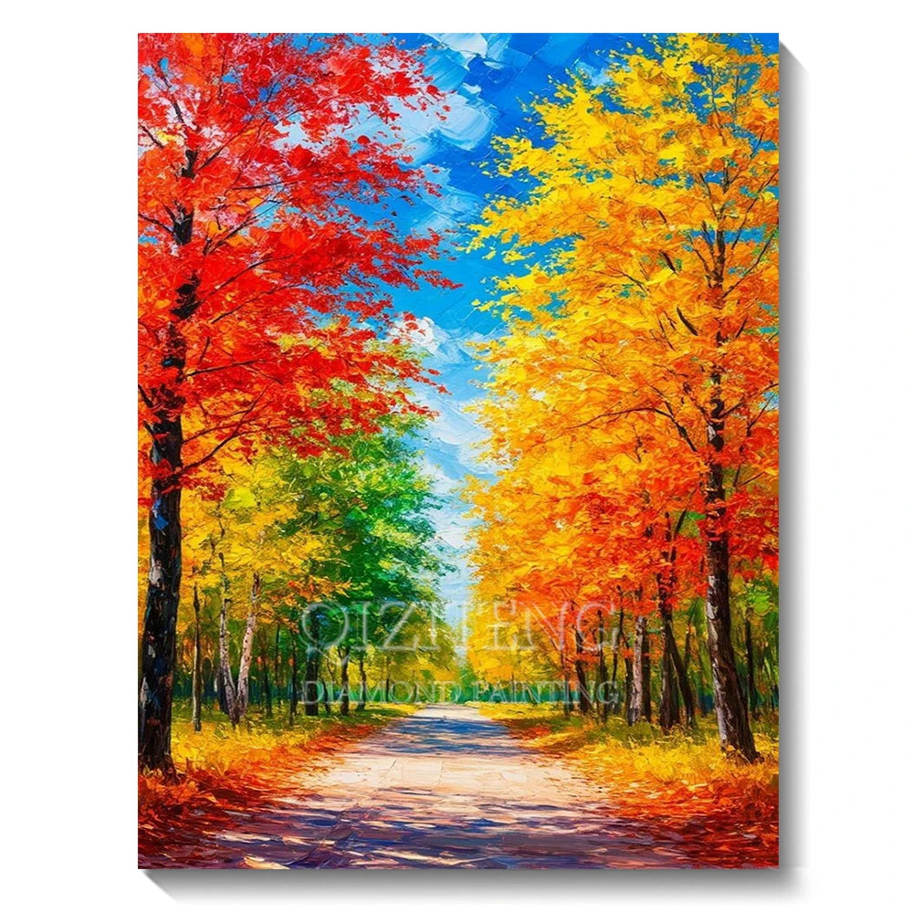 Set Diamond Painting – Cascadă și Apus de Soare, Peisaj Natură 5D