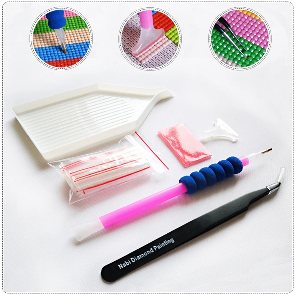 Set Diamond Painting – Peisaj Montan, Broderie 5D cu Diamante Pătrate