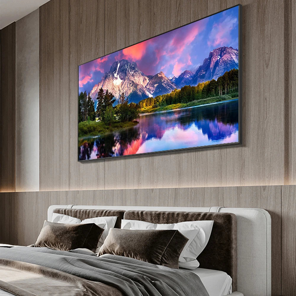 Set Diamond Painting – Peisaj Montan, Broderie 5D cu Diamante Pătrate